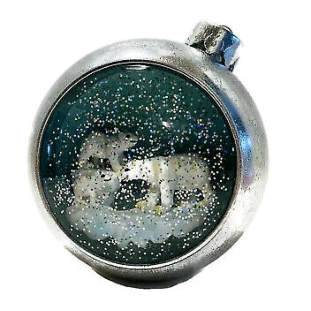 Bath and Body Works Rare Polar Bear Music Ornament Globe